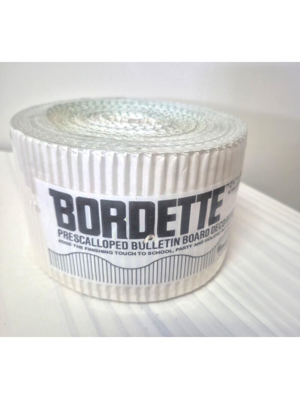 New Vintage Bordette WHITE Bulletin Board or Chalkboard Trim Border 2.25" x 50'